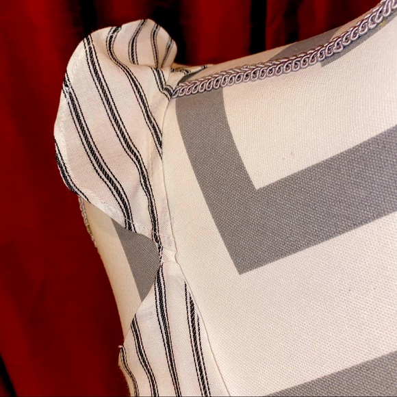 SOLD Navy Striped Ruffle Dress - Picture 5 of 6